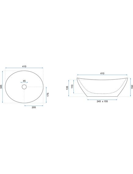 Rea Sanitary Umywalka nablatowa Rea Sofia Beige Matt, 4 image