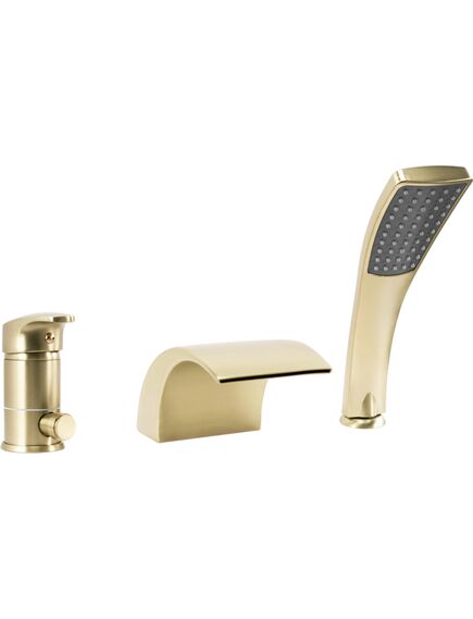 Rea Sanitary Bateria wannowa Rea Riven złota szczotkowana