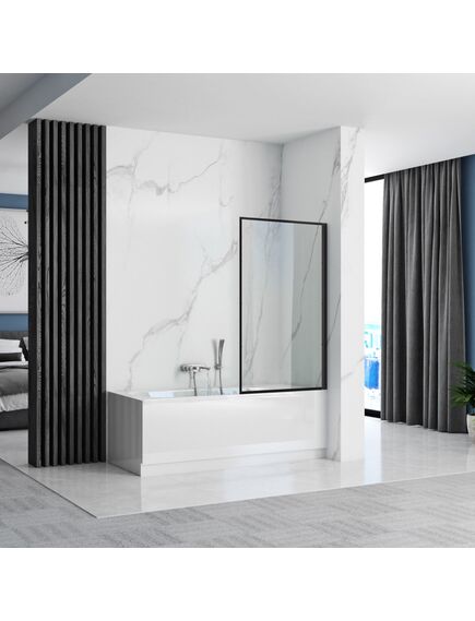 Rea Sanitary Parawan nawannowy Rea Lagos Fix Stały 80 Black, 5 image