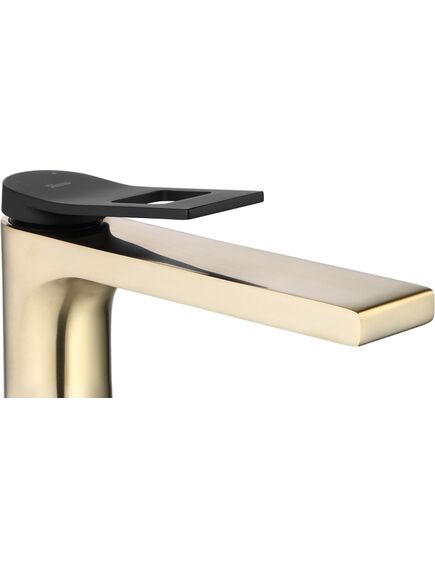 Rea Sanitary Bateria Umywalkowa REA SOUL Czarna / Złota Szczotkowana Wysoka, 2 image