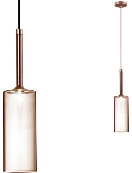 Toolight Lampa Sufitowa Wisząca Szklany Klosz APP1700-1CP AMBER C