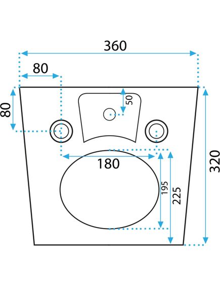 REA Биде настенное  Carlo Mini Black, изображение 3