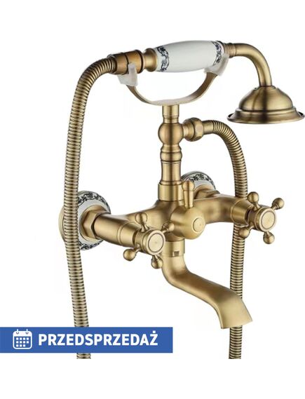 Rea Sanitary Bateria wannowa Rea Rustico czarna postarzana