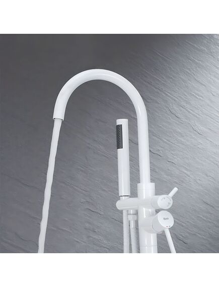 Rea Sanitary Bateria wannowa podłogowa Rea Lungo Biała, изображение 5