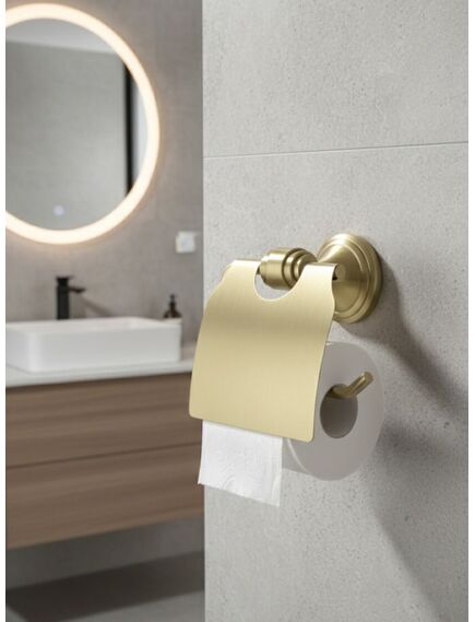 Rea Sanitary Uchwyt na papier toaletowy 16101 Aristo Złoto Szczotkowane, 2 image