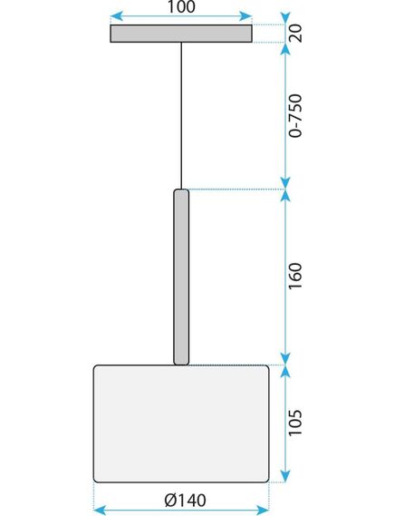 Toolight Lampa Sufitowa Wisząca Szklany Klosz APP1698-1CP AMBER A, 4 image