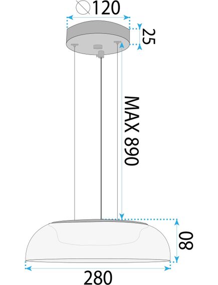 Toolight LAMPA WISZĄCA LED APP1691-1PC Złota, 4 image