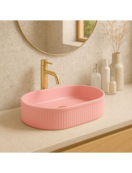 Rea Sanitary Umywalka nablatowa Rea Vanda Bubble Gum Matt, изображение 3