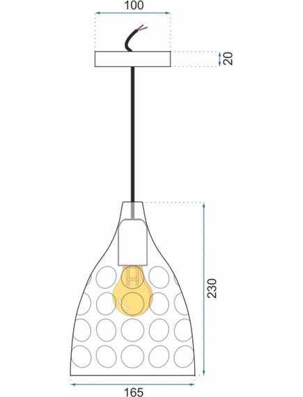 Toolight Lampa wisząca lustrzana  APP276-1CP Różowe Złota, 4 image
