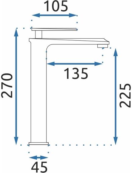 REA  Высокий REA Смеситель для умывальника   Romano Old Black, изображение 4