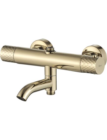 Rea Sanitary Zestaw Prysznicowy Natryskowy Z Termostatem Rea Lungo Diamond Złoty, 2 image
