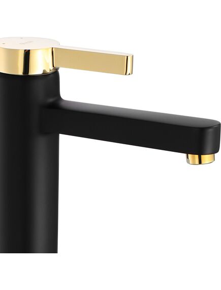 Смеситель для умывальника Rea  Polo Black Gold High, изображение 5