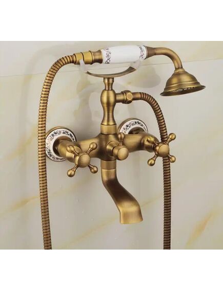 Rea Sanitary Bateria wannowa Rea Rustico czarna postarzana, изображение 5