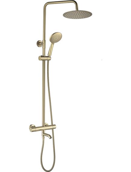 Rea Sanitary Zestaw Prysznicowy Natryskowy Z Termostatem Rea Lungo Diamond Złoty, 3 image