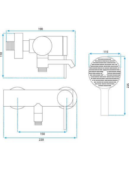 Rea Sanitary Bateria wannowa REA FOSS Czarna, 4 image