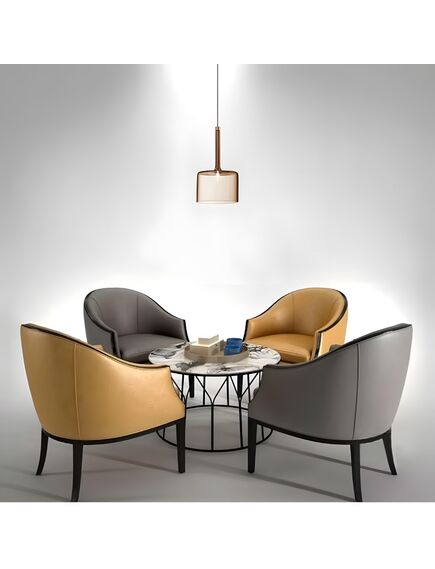 Toolight Lampa Sufitowa Wisząca Szklany Klosz APP1698-1CP AMBER A, 5 image