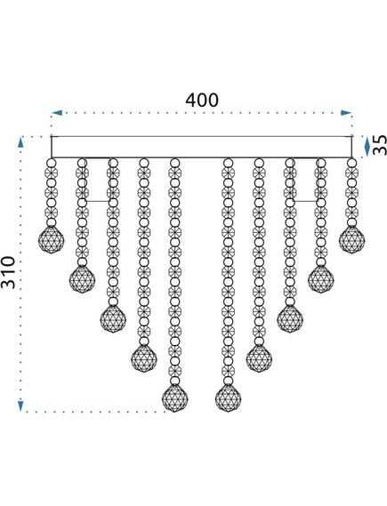 Toolight Kryształowa Lampa Sufitowa Plafon APP515-4C Cristal, 4 image