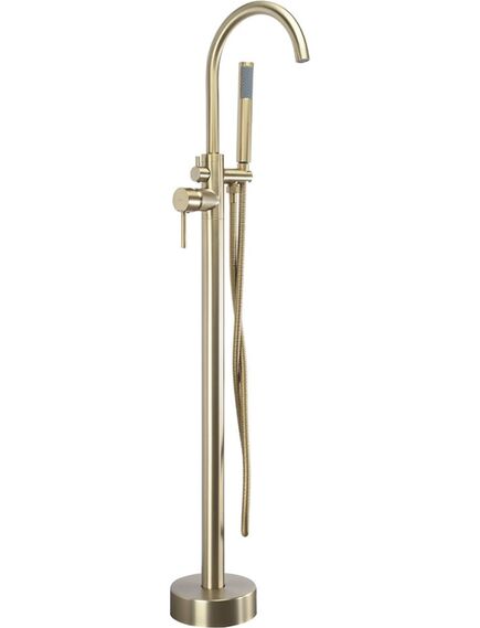 Rea Sanitary Bateria wannowa podłogowa Rea Lungo złota szczotkowana