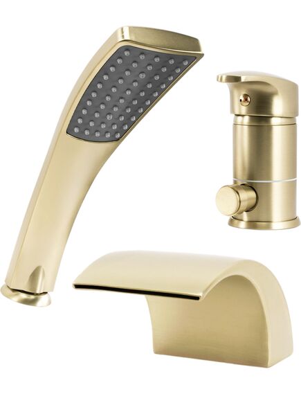 Rea Sanitary Bateria wannowa Rea Riven złota szczotkowana, изображение 2
