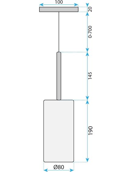 Toolight Lampa Sufitowa Wisząca Szklany Klosz APP1700-1CP AMBER C, 4 image