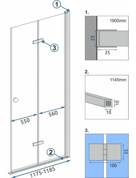 Rea Sanitary Moduł kabiny FOLD N2 120, изображение 3