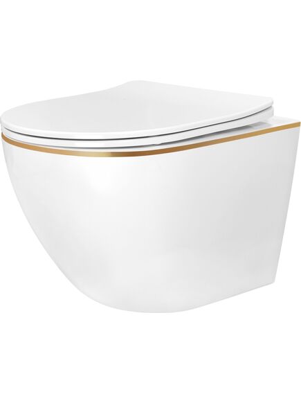 Rea Sanitary Misa WC podwieszana Rea Carlo Mini Tornado NF GOLD EDGE