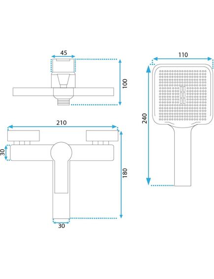 Rea Sanitary Bateria wannowa REA ARGUS CHROM, изображение 4