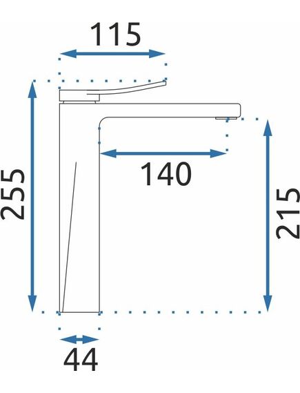 Rea Sanitary Bateria Umywalkowa REA SOUL Czarna / Złota Szczotkowana Wysoka, 4 image