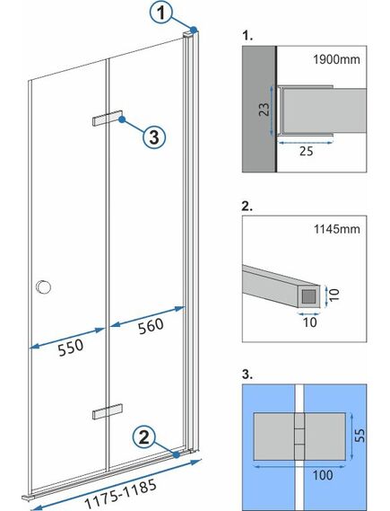 Rea Sanitary Moduł kabiny FOLD N2 120, изображение 2