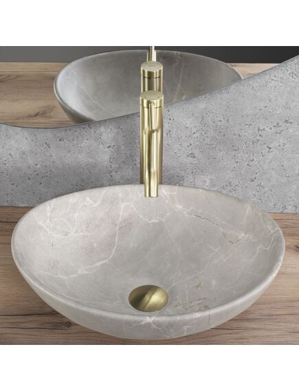 Rea Sanitary Umywalka nablatowa Rea Sofia Beige Matt, 3 image