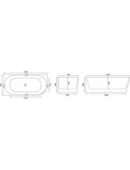 Rea Sanitary Wanna Akrylowa Narożna SYDNEY BELLANTO LEWA 170cm, изображение 4