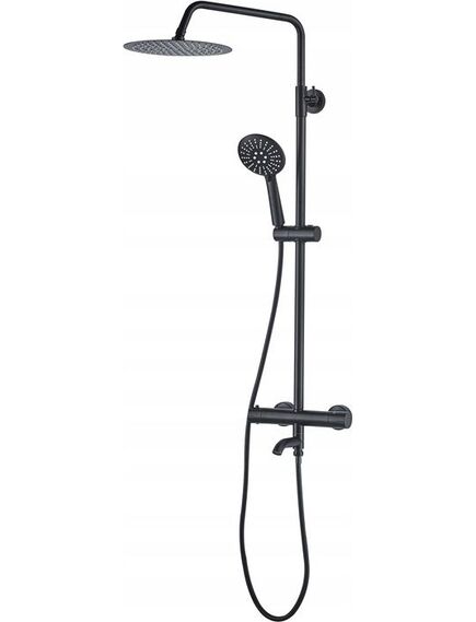 Rea Sanitary Zestaw Prysznicowy Natryskowy Rea Lungo Czarny Z Termostatem, изображение 3