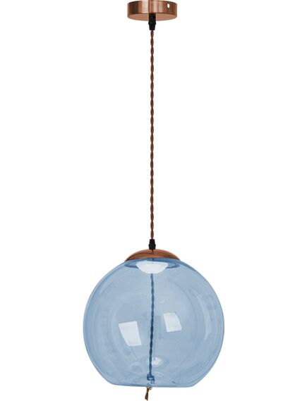 Toolight Lampa LED Sufitowa Wisząca Szklana APP445-CP Niebieska, 5 image