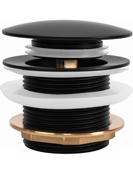 Rea Sanitary Korek wannowy uniwersalny Klik-Klak Rea Czarny