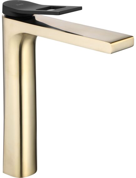 Rea Sanitary Bateria Umywalkowa REA SOUL Czarna / Złota Szczotkowana Wysoka