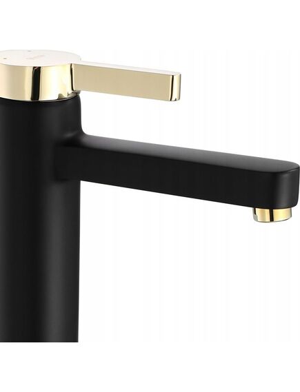 Смеситель для умывальника Rea  Polo Black Gold High, изображение 2