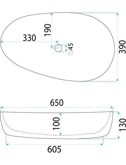 Rea Sanitary Umywalka nablatowa Rea SANDRA, 4 image