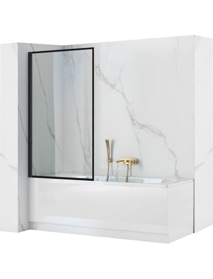 Rea Sanitary Parawan nawannowy Rea Lagos Fix Stały 80 Black