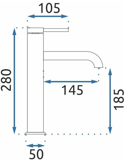 Rea Sanitary Bateria umywalkowa Rea Spot Miedź Szczotkowana Wysoka, 3 image