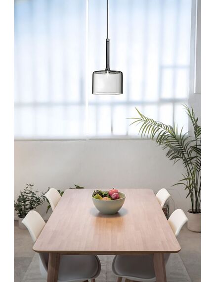 Toolight Lampa Sufitowa Wisząca Szklany Klosz APP1701-1CP GREY A, 2 image