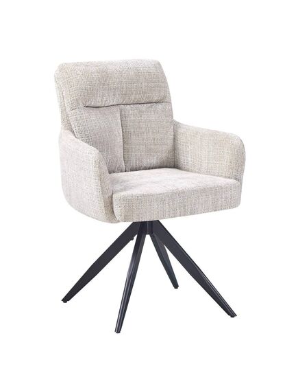 Krēsls LEO Beige Chenille Chair, 2 image