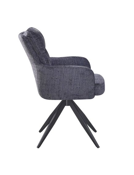 Krēsls LEO Dark Grey Chenille Chair