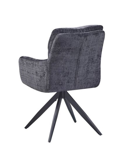 Krēsls LEO Dark Grey Chenille Chair, 2 image