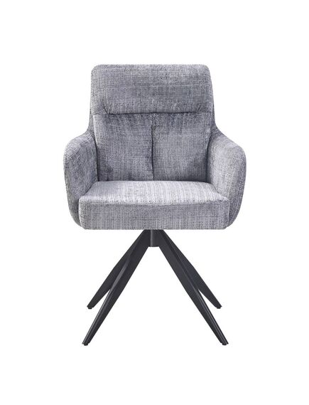 Krēsls LEO Light Grey Chenille Chair, 2 image