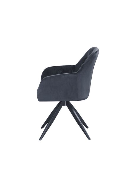 Krēsls MAX Grey Velvet Chair, 6 image