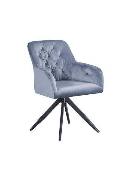 Krēsls MAX Light Blue Velvet Chair
