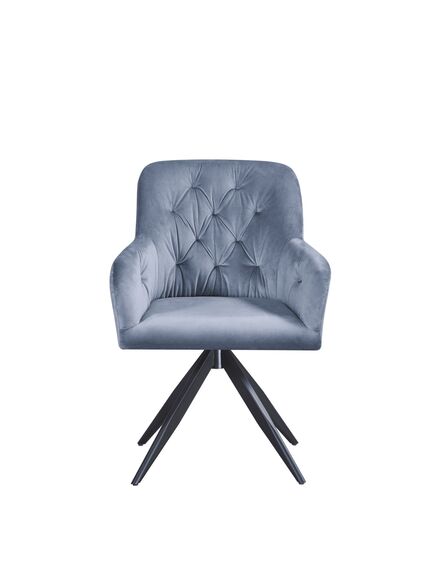 Krēsls MAX Light Blue Velvet Chair, 2 image