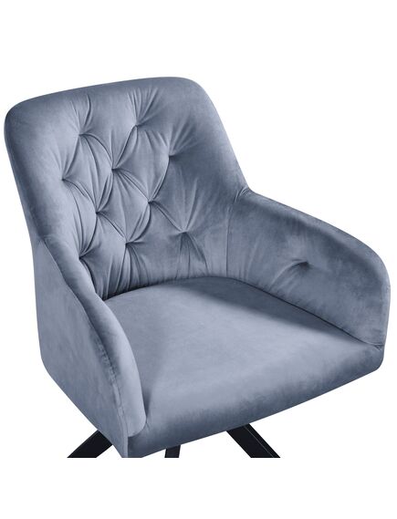 Krēsls MAX Light Blue Velvet Chair, 4 image