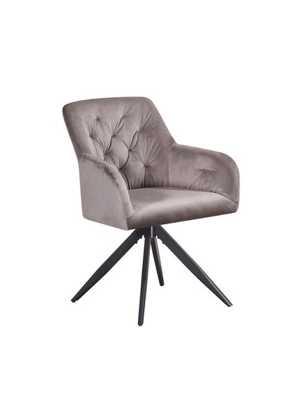 Krēsls MAX Taupe Velvet Chair, 4 image