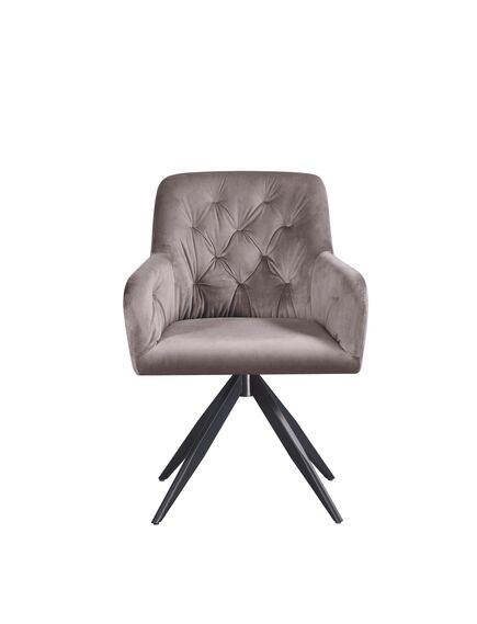 Krēsls MAX Taupe Velvet Chair, 5 image